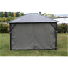 F. Corriveau International - Curtain for Gazebo 10' x 12' , Water resistant, Dark Gray - - Mounts For Less