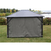 F. Corriveau International - Curtain for Gazebo 10' x 14', Water resistant, Charcoal - - Mounts For Less