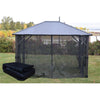 F. Corriveau International - Mosquito Net Curtain for Gazebo 10' x 10', Black - - Mounts For Less
