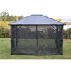 F. Corriveau International - Mosquito Net Curtain for Gazebo 10' x 10', Black - - Mounts For Less