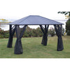 F. Corriveau International - Mosquito Net Curtain for Gazebo 10' x 10', Black - - Mounts For Less