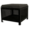 F. Corriveau International - Outdoor Fireplace, 20" x 20" x 16", Black Steel Structure - - Mounts For Less