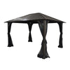 F. Corriveau International - Seoul Gazebo 10 ft x 14 ft with Galvanized Steel Roof - - Mounts For Less