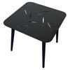 F. Corriveau International - Square Side Table for Outdoor, 16" x 16" x 16", Aluminum Frame, Black - - Mounts For Less