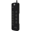 GE 10 Outlet + 2 Charging USB Ports Surge Protector Black - - Mounts For Less