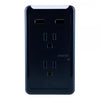GE 28685 Wall Tap Surge Protector 2 Outlets, 2 USB Ports 450 Joules Black - - Mounts For Less