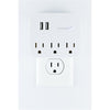 GE 37156 3 Wall Sockets with 2 USB Ports White - - Mounts For Less