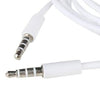 GlobalTone Audio/video cable 3.5mm 4 contacts male/male 3 ft White - - Mounts For Less