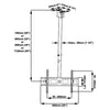 GlobalTone Ceiling Bracket mount Universal HDTV LED LCD PLASMA 32" to 65" - - Mounts For Less