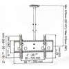 GlobalTone Ceiling Bracket mount Universal HDTV LED LCD PLASMA 37" to 70" - - Mounts For Less