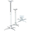 GlobalTone Projector Ceiling Mount Long Pole 25.6" Max 22 Lbs White - - Mounts For Less