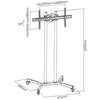 GlobalTone Rolling TV Cart for LED PLASMA LCD 37" to 70" - - Mounts For Less
