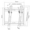 GlobalTone Tilt TV wall mount ULTRA-SLIM for televisions PLASMA LCD LED 23" to 42" - - Mounts For Less