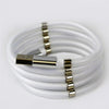 GlobalTone - USB-A to Lightning Cable with Magnetic Storage System, 2.4A, 1 Meter Length, White - - Mounts For Less