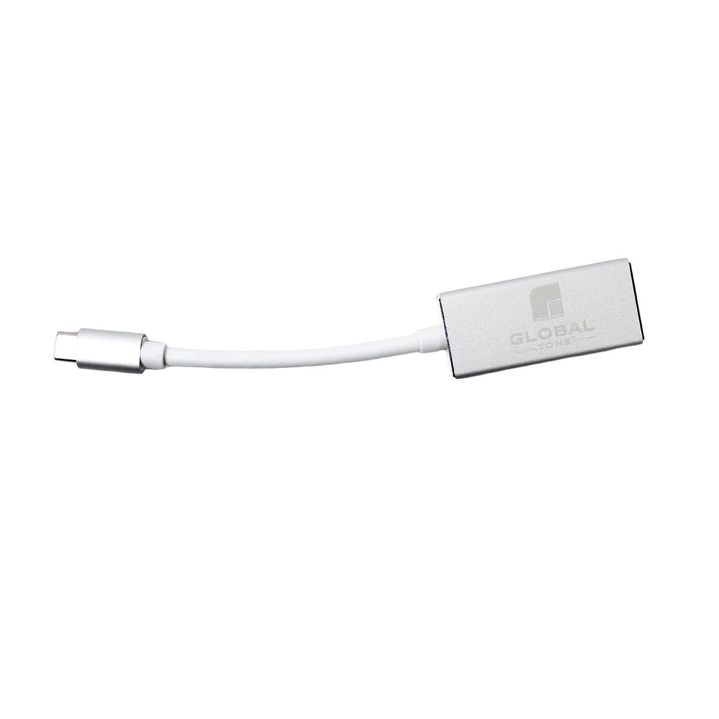 GlobalTone - USB Type-C Male to Mini DisplayPort (DP) Female Adapter, 15cm Length, Gray - - Mounts For Less
