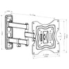 GlobalTone Universal swivel wall mount for TV PLASMA LCD LED 17"-37" - - Mounts For Less