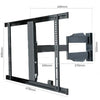 GlobalTone Wall mount 1 articulated arm for LED 42" to 65" ULTRA-SLIM - - Mounts For Less
