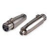 GlobalTone XLR Female to RCA Female 3 Pin Microphone Plug Adapter Silver - - Mounts For Less