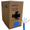 Globaltone Bulk Ethernet Network Cable 23AWG Cat6 UTP CCA Blue 500 Ft - - Mounts For Less