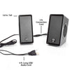 Gogroove Sonaverse O2 PC Computer USB Powered Speakers with Aux Input Grey GGSVO20100GYUS - - Mounts For Less