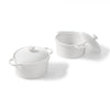 Gourmet - Set of 2 Porcelain Mini Saucepans, 250mL Capacity, Oven Safe, White - - Mounts For Less