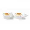 Gourmet - Set of 2 Porcelain Mini Saucepans, 250mL Capacity, Oven Safe, White - - Mounts For Less
