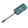 HP - USB C 3.1 Male to HDMI, VGA and Display Port Adapter, HDMI 4k, DP (Display Port) 4k, VGA 1080P, Black - - Mounts For Less