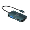 HP - USB C 3.1 Male to HDMI, VGA and Display Port Adapter, HDMI 4k, DP (Display Port) 4k, VGA 1080P, Black - - Mounts For Less