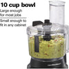 Hamilton Beach - Food Processor with Internal Spatula, 10 Cup Capacity, 450 Watt, Stainless Steel - - Mounts For Less