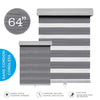 Hauz 6484WDGRYCD - 64 '' X 84 '' Alternate Blinds Window Shade, Cordless, Wood Grain Grey - - Mounts For Less