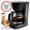 Hauz ACM875 12 Cup 1.8L Drip Coffee Maker Black - - Mounts For Less