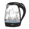 Hauz AKL4455 LED Illuminated Black Glass Kettle 7 Cups 1.7 Liters - - Mounts For Less
