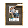Hauz FRM7319 - 4x6 Picture Frame Dark Oak & Aged Metal - - Mounts For Less