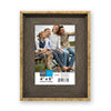Hauz FRM7319 - 4x6 Picture Frame Dark Oak & Aged Metal - - Mounts For Less