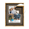 Hauz FRM7326 - 5x7 Picture Frame Dark Oak & Aged Metal - - Mounts For Less
