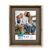 Hauz FRM7326 - 5x7 Picture Frame Dark Oak & Aged Metal - - Mounts For Less