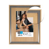 Hauz FRM7418 - 5x7 Picture Frame Light Wood Look With Grey Border - - Mounts For Less