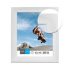 Hauz FRM7562 - 8x10 White Curved Picture Frame Wood Texture - - Mounts For Less