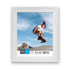 Hauz FRM7562 - 8x10 White Curved Picture Frame Wood Texture - - Mounts For Less