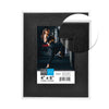 Hauz FRM9954 - 4x6 Picture Frame Black Wood Look With White Border - - Mounts For Less