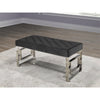 IFDC - Bench with Padded Seat and Chrome Leg, 39''x19''x19 '', Black Velor - - Mounts For Less