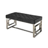 IFDC - Bench with Padded Seat and Chrome Leg, 39''x19''x19 '', Black Velor - - Mounts For Less