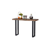 IFDC - Console or Sofa Table with Metal Leg, 44" x 16" x 30", Brown Wood Effect - - Mounts For Less