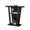 IFDC - Side Table / Entrance Console, 32" x 34" x 12", Espresso Wood Pattern - - Mounts For Less