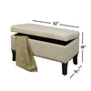IFDC - Upholstered Bench with Storage, 32''x16''x18'', Beige Fabrics - - Mounts For Less