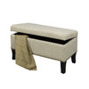 IFDC - Upholstered Bench with Storage, 32''x16''x18'', Beige Fabrics - - Mounts For Less