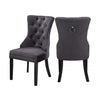 IFDC - Velvet Dining Chairs, 21 '' x 23 '' x 40 '', Set of 2, Gray - - Mounts For Less