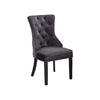 IFDC - Velvet Dining Chairs, 21 '' x 23 '' x 40 '', Set of 2, Gray - - Mounts For Less