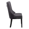 IFDC - Velvet Dining Chairs, 21 '' x 23 '' x 40 '', Set of 2, Gray - - Mounts For Less