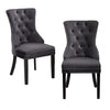 IFDC - Velvet Dining Chairs, 21 '' x 23 '' x 40 '', Set of 2, Gray - - Mounts For Less
